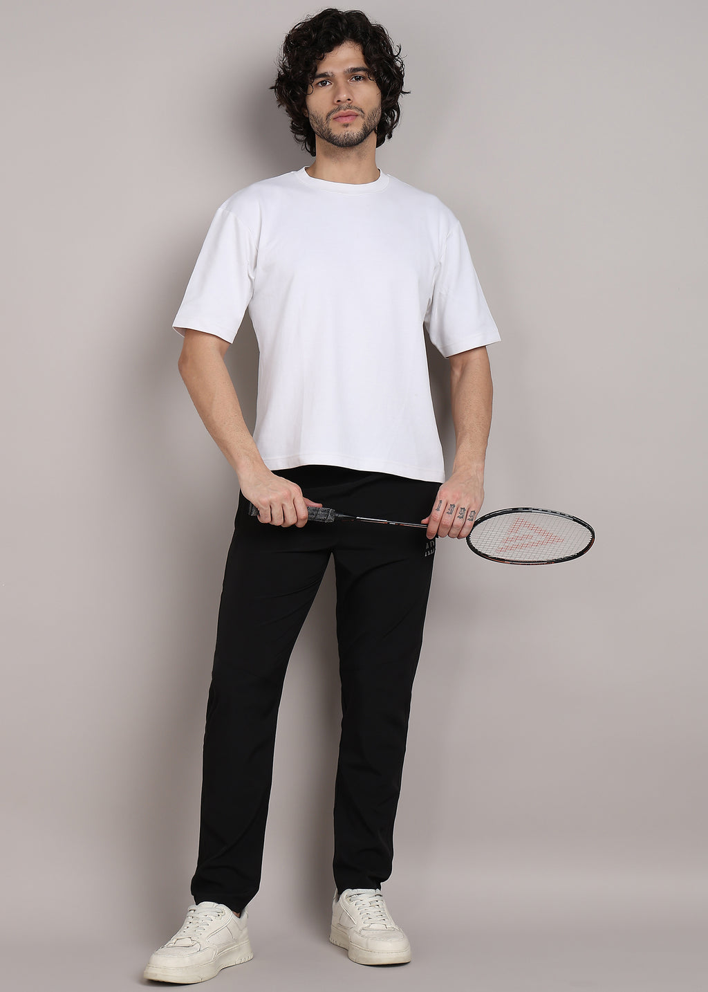 ADFitwear Men's Black Lycra Track Pants – Workout Bottoms