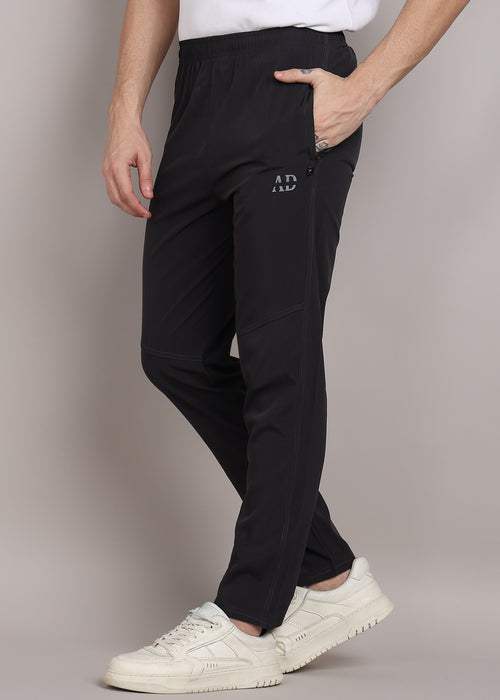 ADFitwear Men's Dark Grey Lycra Track Pants – Activewear