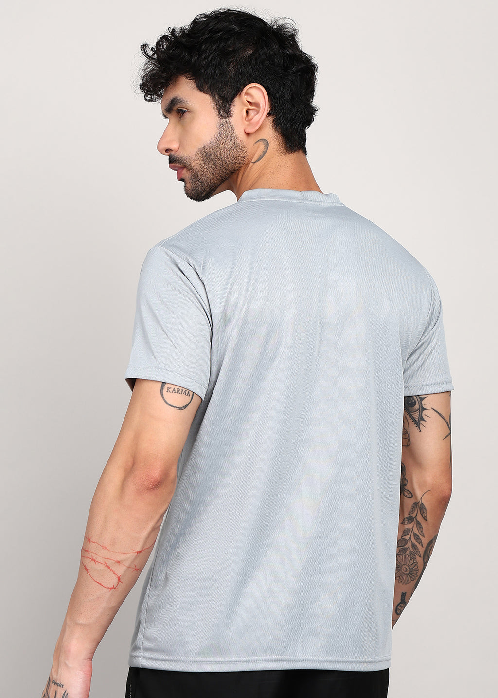 ADFitwear Men's Grey Gym T-Shirt – Fitness Training Top